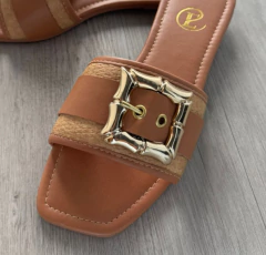 SANDALIA FLAT MICA TOAST (291-3) - LAS ROXY