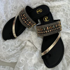 SANDALIA FLAT TINI BLACK (288-1) - comprar online