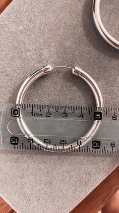 Argollas Plata Infladas XL 5,5 cm en internet
