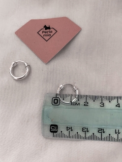 Cubanas infladas de plata 1,5 cm Par - comprar online