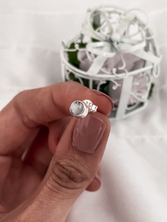 Aros Plata Piedra de la luna par en internet