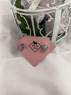 Aros Plata Piedra de la luna par - comprar online