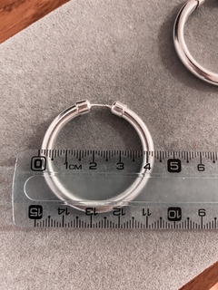 Argollas Plata Infladas XL 4,5 cm en internet