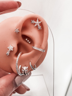 Ear Cuff Plata y cubic Atenas por unidad - Perla Mía