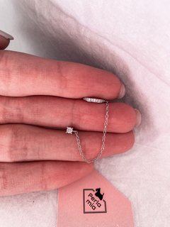 Ear Cuff Plata rodinada y cubic Carla por unidad - comprar online