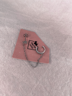 Ear Cuff Plata rodinada y cubic Carla por unidad