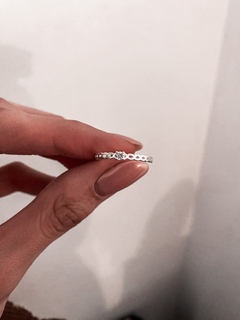 Anillo plata y cubic Janet