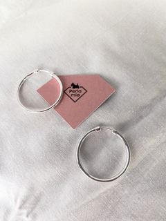 Cubanas infladas de plata 3 cm par - Perla Mía