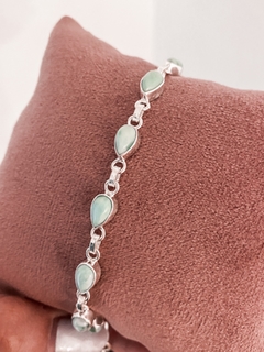 Pulsera Plata Piedra Larimar - comprar online