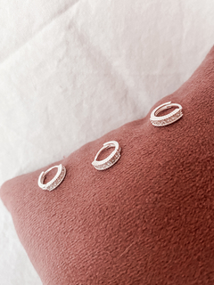 Argollita Plata y cubic Cora por unidad - comprar online