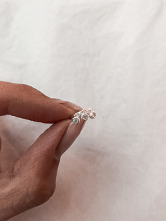 Argollita Plata y cubic Amanda por unidad - comprar online