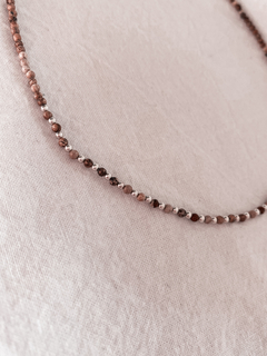 Cadena Plata y Piedras naturales - Perla Mía