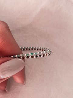 Pulsera Plata y piedras naturales - Perla Mía