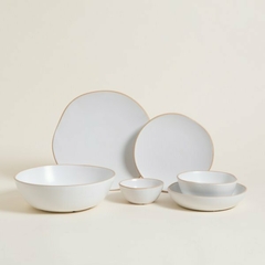 Plato Playo - MONASTIR BLANCO - 27 cm - Set x 6 Unidades - Karmela Deco