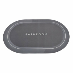Alfombra de Baño Ovalada - 40 x 60 cm - Negra