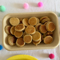 Mini pancakes de banana y avena