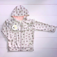 Campera Animal Print Gris (rustico)