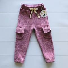Pantalón Cargo Rojo Jaspeado (Frisa)