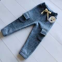 Pantalón Cargo Azul Jaspeado (Frisa) - comprar online