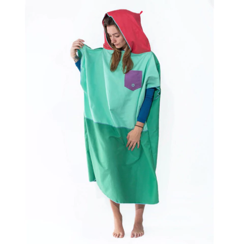 Poncho Cambiador Secado Rapido Origami ~ Esmeralda (PONORESM)