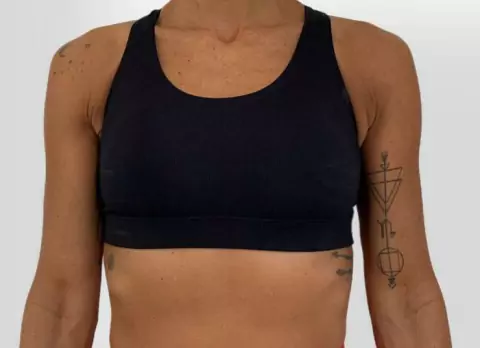 Top Nadador | Tecido de Compressão Texturizado Preto