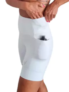 Short Classic 6 Bolsos | Tecido de Compressão Emana Branco - comprar online