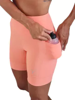 Short Classic 2 Bolsos | Tecido de Compressão Emana Peach - comprar online