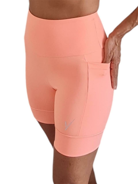 Short Classic 2 Bolsos | Tecido de Compressão Emana Peach
