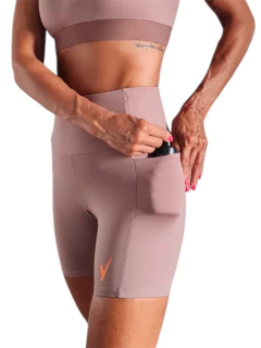 Short Fast 6 Bolsos | Tecido de Compressão Emana Creme de Avelã - loja online