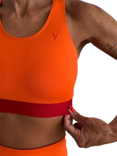 Top Nadador com Elástico | Tecido de Compressão Emana Laranja - Evolution Sportswear