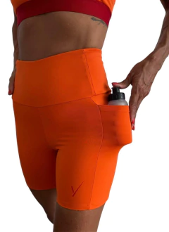Short Fast 6 Bolsos | Tecido de Compressão Emana Laranja na internet