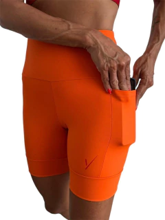 Short Classic 2 Bolsos | Tecido de Compressão Emana Laranja na internet
