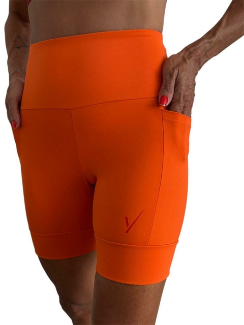 Short Classic 2 Bolsos | Tecido de Compressão Emana Laranja - comprar online