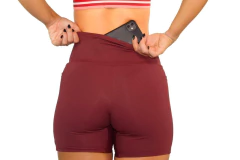 Imagem do Short Fast 6 Bolsos | Tecido de Compressão Emana Marsala
