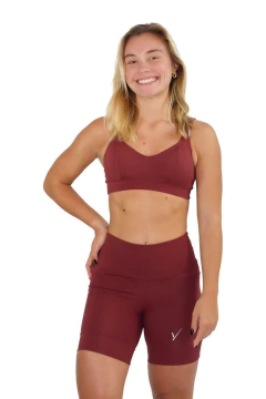 Short Classic 2 Bolsos | Tecido de Compressão Emana Marsala - loja online