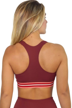 Top Nadador com Elástico | Tecido de Compressão Emana Marsala na internet