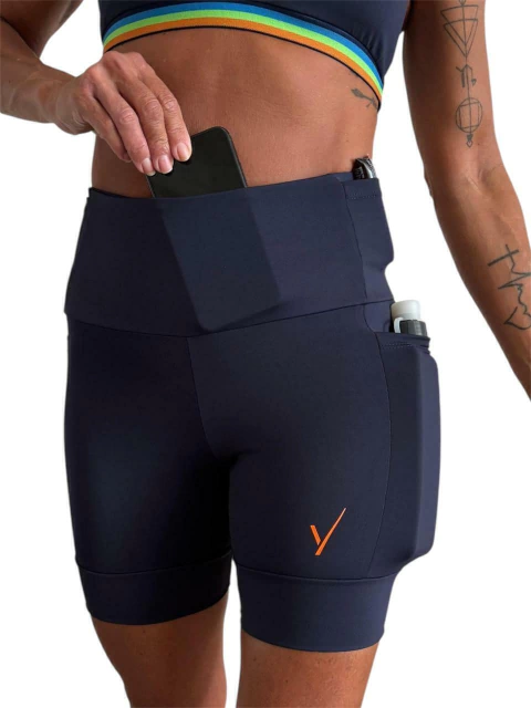 Short Classic 6 Bolsos | Tecido de Compressão Emana Marinho - comprar online