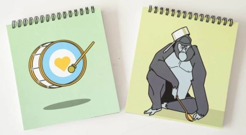 LIBRETAS COMPAÑERAS "GORILA + BOMBO" PACK X 2 POR COSTHANZO