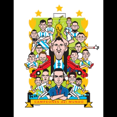Póster CAMPEONES ⭐️ ⭐️⭐️ por Costhanzo///envíos a todo el país