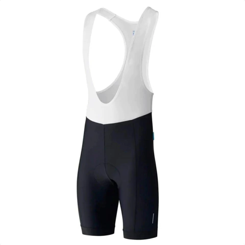 Shimano Bib Shorts - Negro con Tirantes Blancos