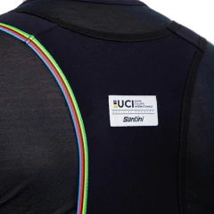 Santini Bibtight Hombre UCI Rainbow Official Black - Bike Shop Bernal