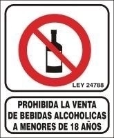 CARTEL ALTO IMPACTO 28 X 22 CM LINEA PROHIBICION 1020