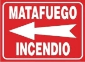 CARTEL ALTO IMPACTO 28 X 22 CM LINEA INCENDIO 308
