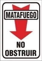 CARTEL ALTO IMPACTO 28 X 22 CM LINEA INCENDIO 320