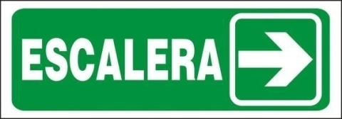 CARTEL ALTO IMPACTO 14 X 41 CM LINEA EVACUACION 602