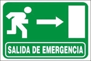 CARTEL ALTO IMPACTO 30 X 40 CM LINEA EVACUACION 615