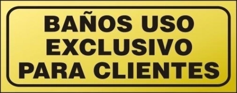 CARTEL ALTO IMPACTO 8 X 20 CM LINEA DORADA 935