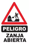 CARTEL CORRUGADO 50 X 70 CM 1404 PELIGRO ZANJA ABIERTA