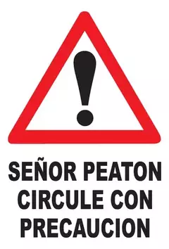 CARTEL CORRUGADO 50 X 70 CM 1403 CIRCULE CON PRECAUCION