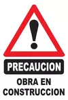 CARTEL CORRUGADO 50 X 70 CM 1408 OBRA EN CONSTRUCCION